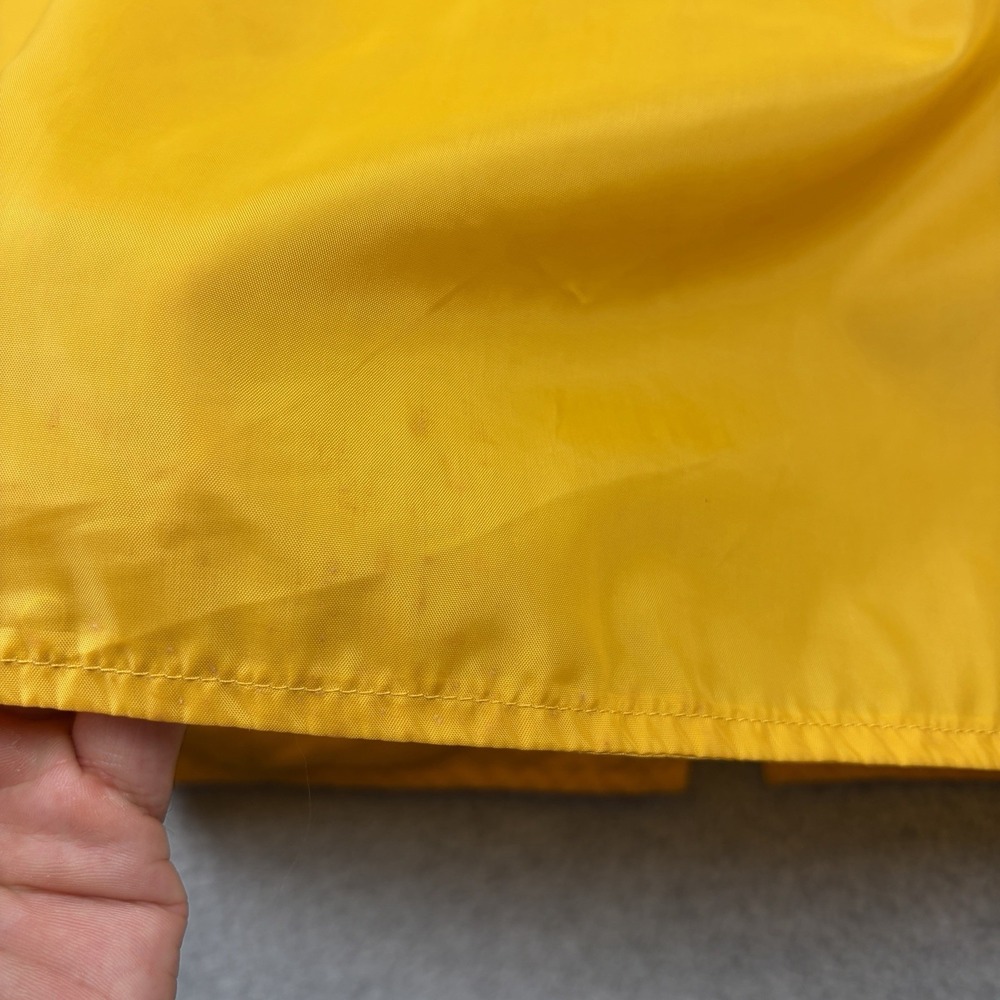 Vintage Gap Windbreaker Vest Mens Large Yellow Full Zip Nylon Hooded Boxy 90s - Picture 10 of 10